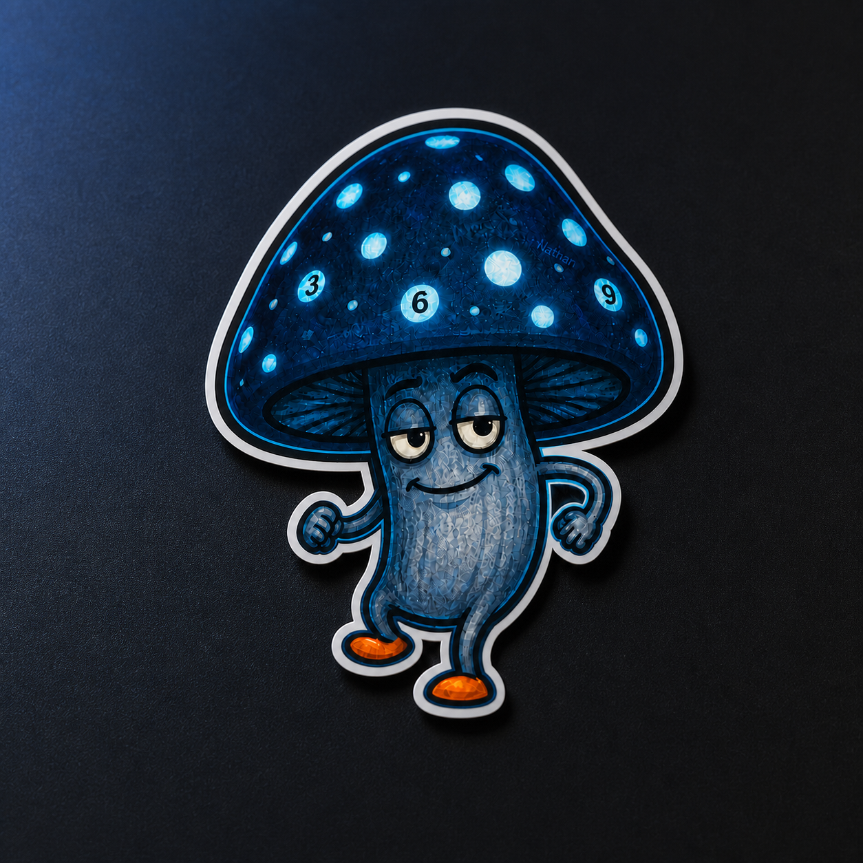 Gustaffe die-cut sticker for Nate's Skate Co. Drop 001